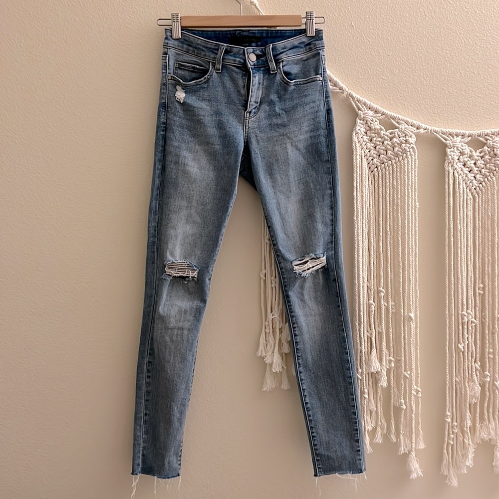 Uniqlo super skinny ripped jeans